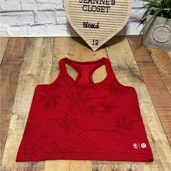 lululemon Women's Team Canada Swiftly Tech Racerback 2.0 Waist Length COC logo - Picture 6 of 11